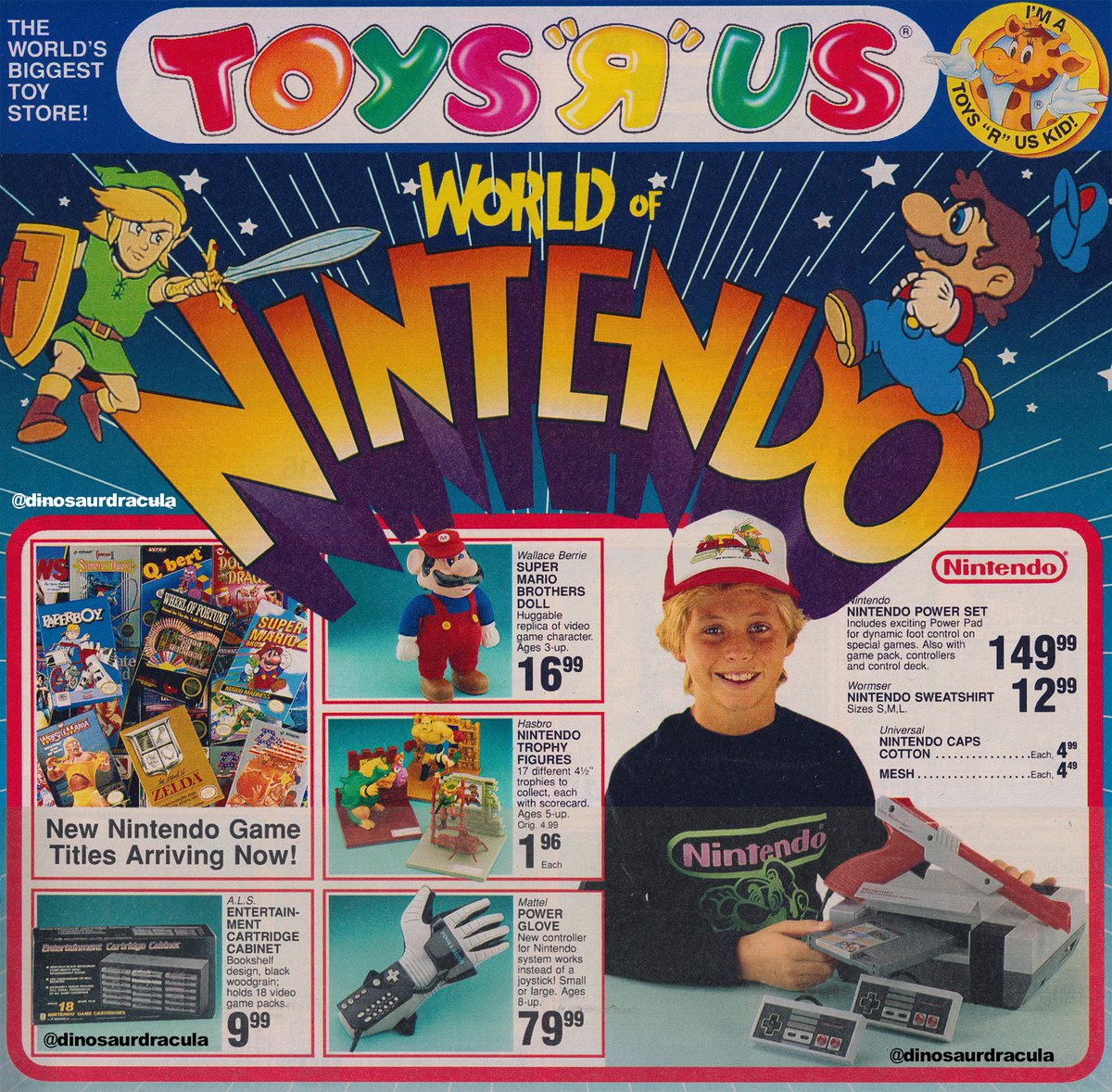 wolfboygaming23's tweet photo. @ToysRUs Sunday circular, from 1989, with a heavy emphasis on the #NES . If you bought everything here in unused condition today, it would cost you 36 trillion dollars. #nintendo #80s #80skids #80smagazines #nostalgia #RetweeetPlease https://t.co/b8unc4HKo1