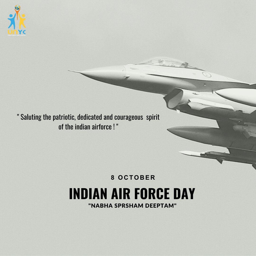 unyclpu's tweet image. The UNYC team extends profound wishes for Indian Airforce Day. Let's honor and respect guardians of sky for defending national sovereignty and working to advance Atmanirbhar Bharat and women's empowerment.
#unyc #UnitedNations #lpu #Airforce #AirForceDay #AirForcePride