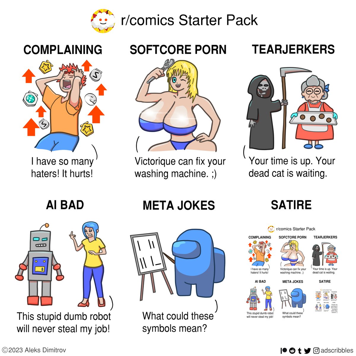 adscribbles's tweet photo. For those of you who frequent reddit!

#comics #reddit #funny #memes #meme #art #artwork https://t.co/xUI4BCO1Ei