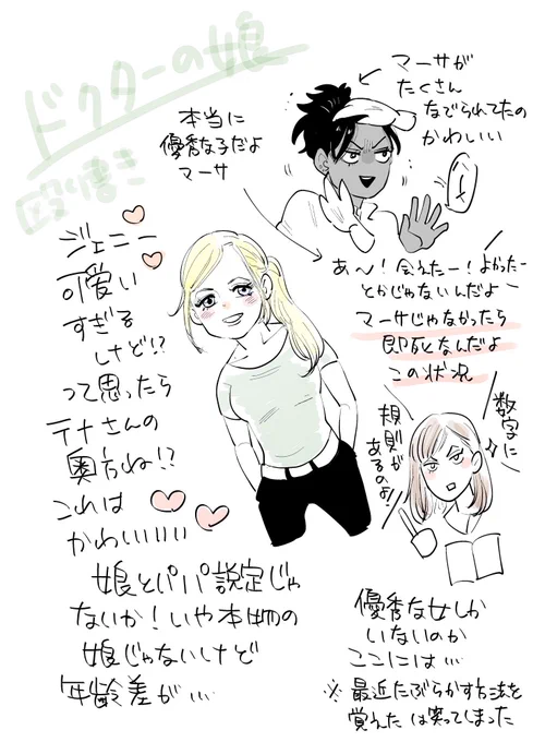 可愛すぎて驚いて描いたけど、そうか奥方!可愛いなジェニー! 