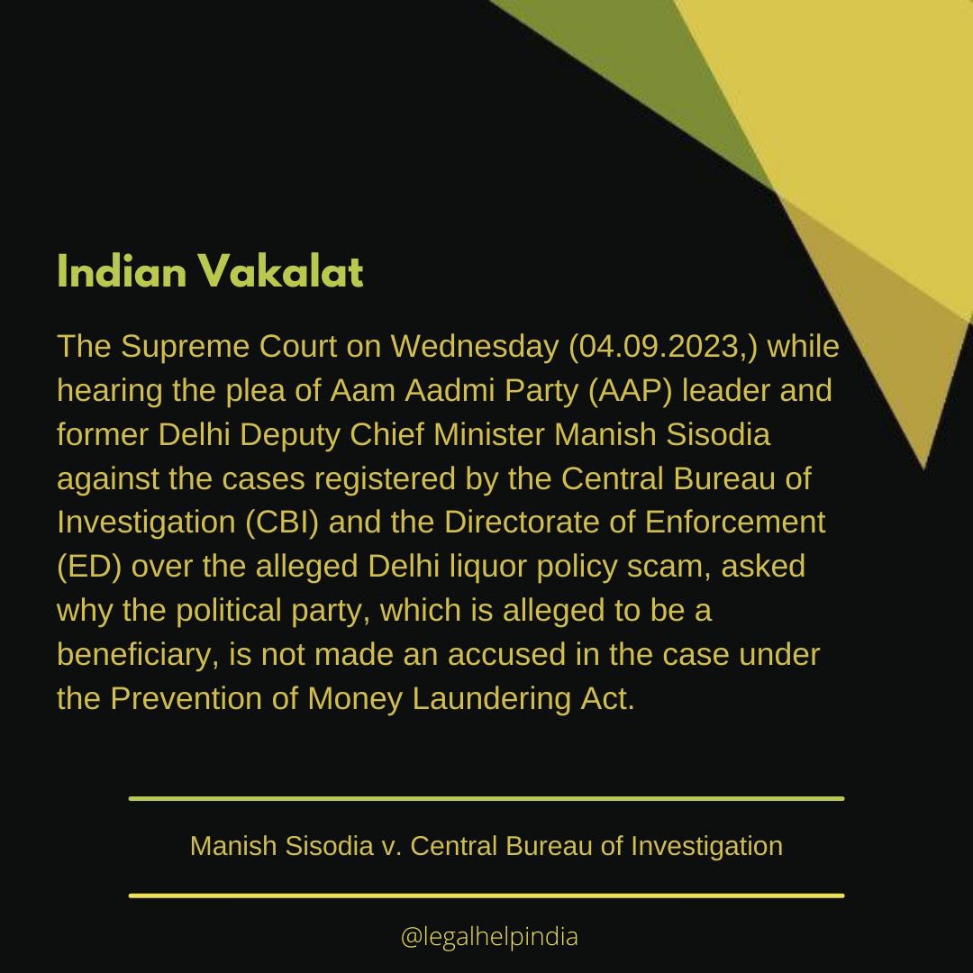 LegalHelpIndia1's tweet photo. Follow us @legal_helpindia 
Contact us at https://t.co/PQdEBhuZRx
#supreme #supremecourt #supremecourtindia #moneylaundering #act #aamaadmiparty #aap #centralbureau #chiefminister #legalmatter #legalservices #legaladvice #legalnews #legalhelp #legalnewstoday #legalupdates https://t.co/SlJfdgtieZ