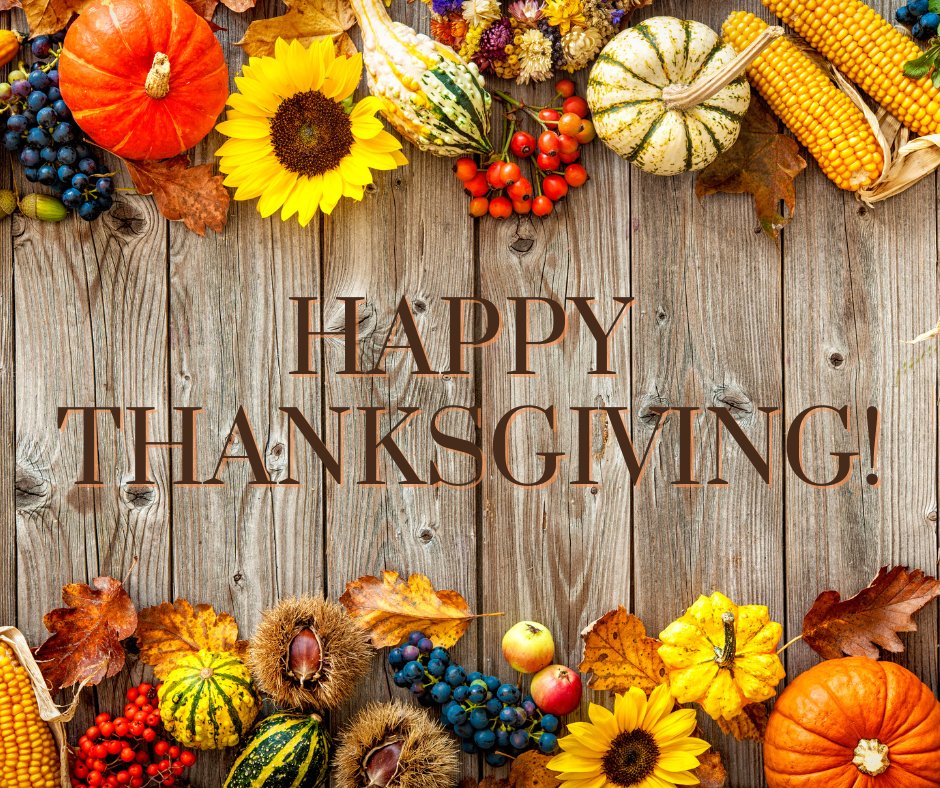 Wishing everyone a happy Thanksgiving full of family, friends and fun!