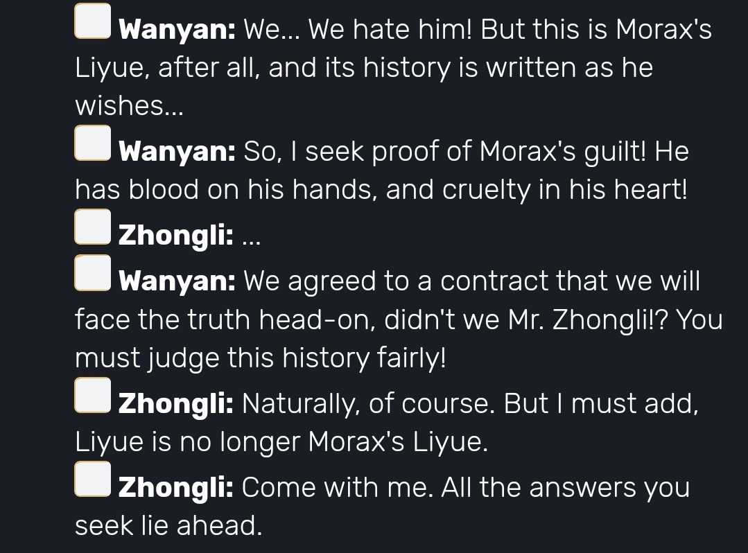 Rex Lapis or Zhongli is a type of god who silently enduring other people's accusations towards him. Like i still can't comprehend how shameless the people of Yinyuan Hall to pass down a rumor that Rex Lapis killed their old God, Havria...