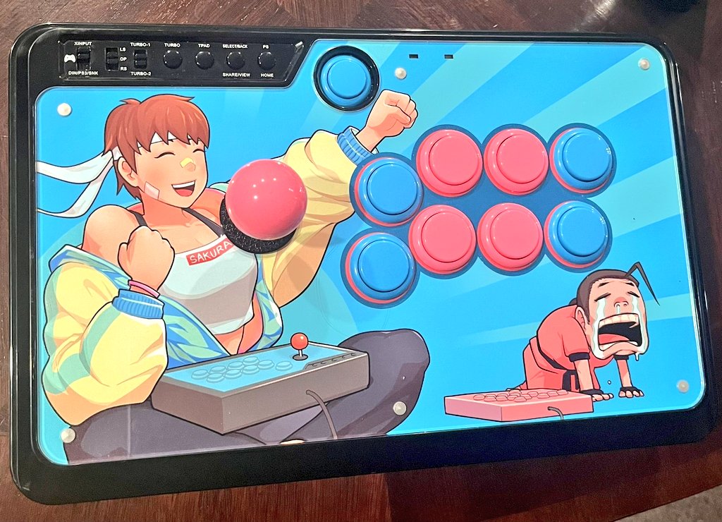 Quasimodox's tweet photo. Stick artwork with Sakura and Dan, happy how crisp this turns out 😁 https://t.co/t4DXSeedBn
