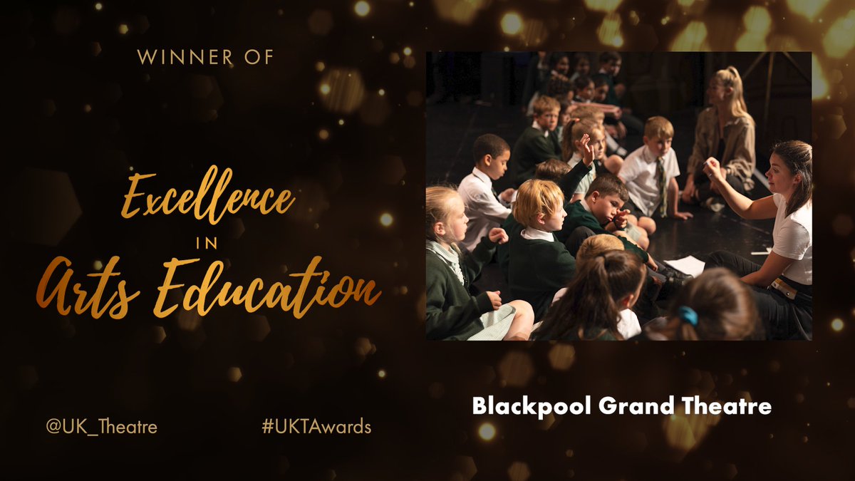 The winner of the UK Theatre Award for Excellence in Arts Education is <a href="/Grand_Theatre/">Blackpool Grand Theatre 🦋</a> for their Story-led Resilience Programme, a remarkable and unique initiative, using arts education to strengthen resilience and build confidence.

#UKTAwards