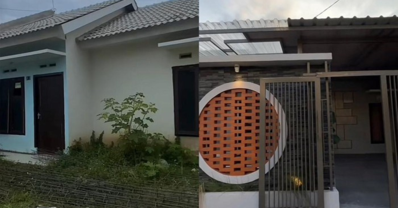 detikcom's tweet photo. Siapa yang menyangka, rumah subsidi yang awalnya tampak sederhana, berubah jadi aesthetic bak kafe! ✨✨✨