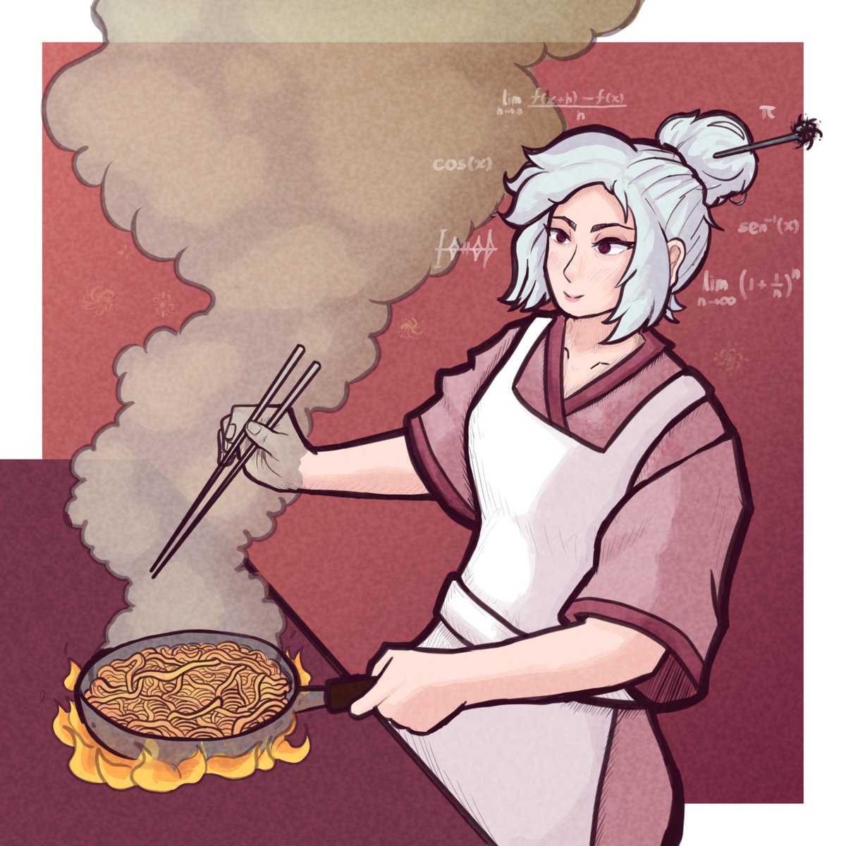 Head empty, only cooking 🍜

Day 7 (and 8 probably) #cosmereinktober2023

If everything goes fine I'll post today's drawing today, but I can't promise anything 😔

#yumiandthenightmarepainter
#cosmere #inktober #digitalart