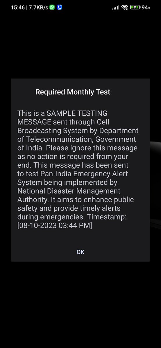 yadav9778's tweet image. Got this ... have you received..

#Alert #messagealert #Flash