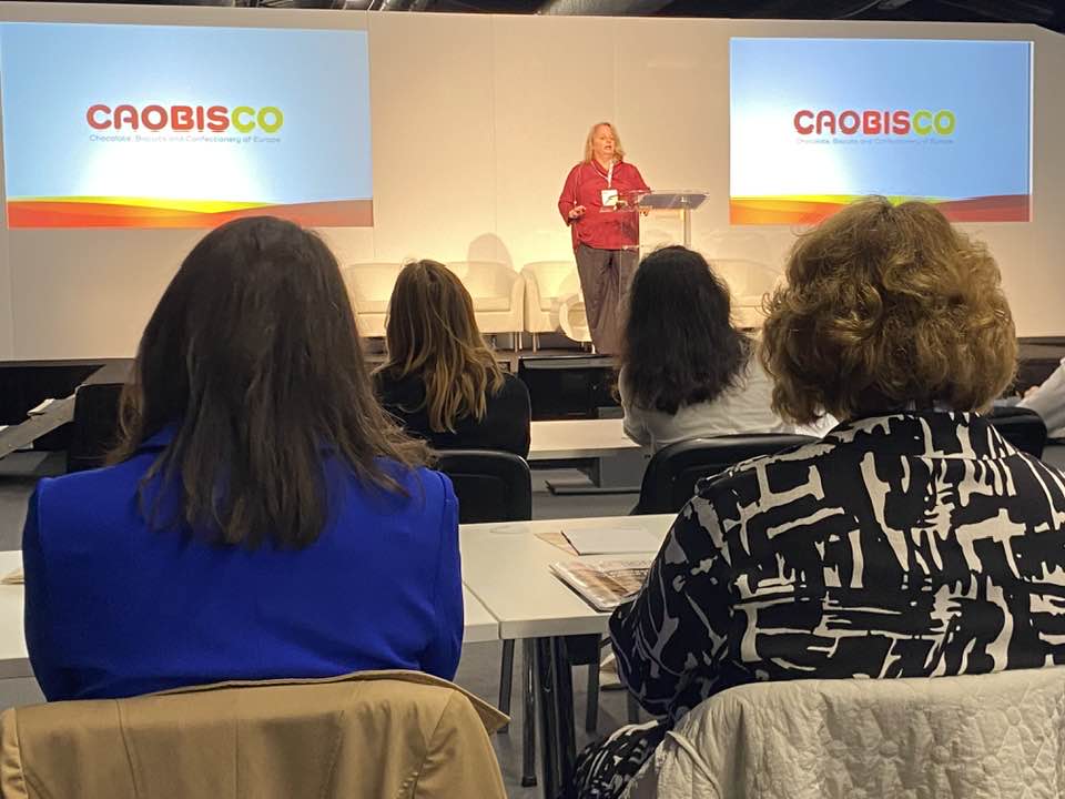 A keynote presentation from Barbara Blohberger of Caobisco, opened this year's World Confectionery Conference, championing sustainability and support for due diligence in supply chains @CAOBISCO_EU @MDLZ #confectionery #WCC2023 #conference #sustainability bitly.ws/WLaY