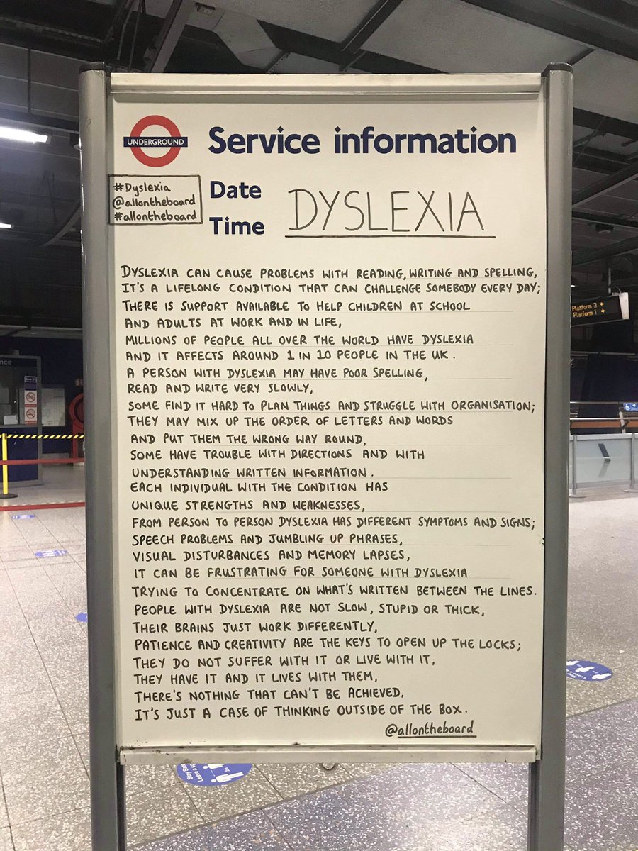 Dyslexia is a lifelong condition that can challenge somebody every day, but with patience and creativity there’s nothing that can’t be achieved. #Dyslexia #DyslexiaAwarenessDay #DyslexiaAwarenessWeek #DyslexiaAwarenessMonth