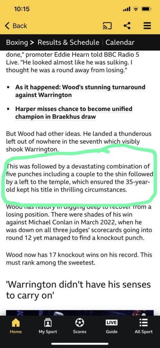 If I was @J_Warrington I’d be asking “why did he get away with punching my legs” 👀 #boxing #BoxingFans #boxingnews #WarringtonWood