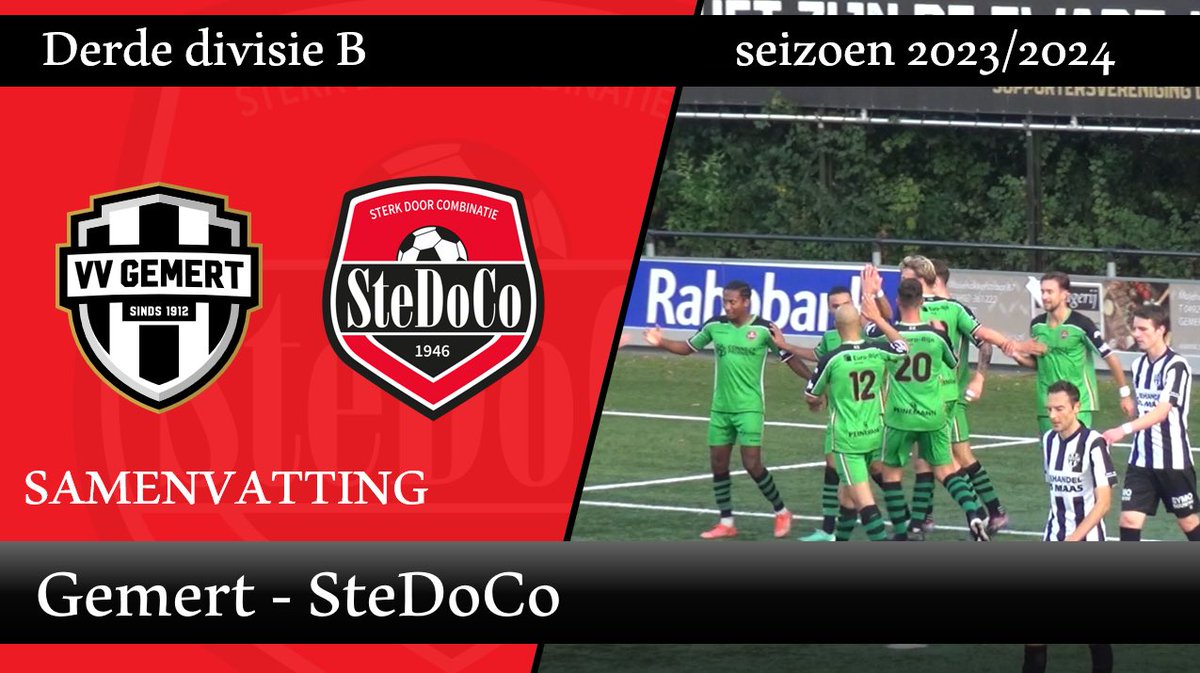1Stedoco's tweet photo. Iets later dan u gewend bent van ons, maar de samenvatting van de wedstrijd Gemert - SteDoCo staat nu op ons YouTubekanaal. Veel plezier! https://t.co/fKTEBPXGmT 🔴⚫️ @vvgemert #gemste https://t.co/VBaikWOxYk