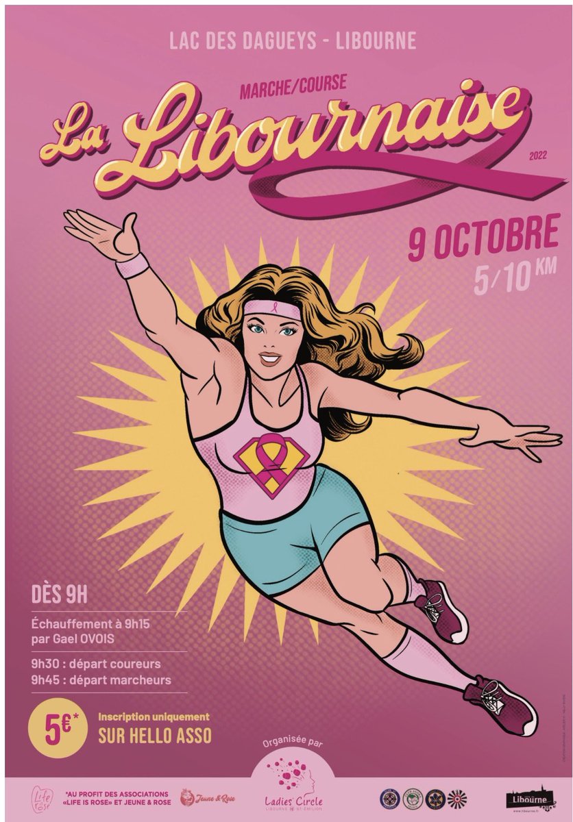 ComozStephanie's tweet photo. En marche, en course pour le dépistage du cancer du sein #OctobreRose #lalibournaise #hadvr @ch_libourne #pink https://t.co/AmB2lcZvv4