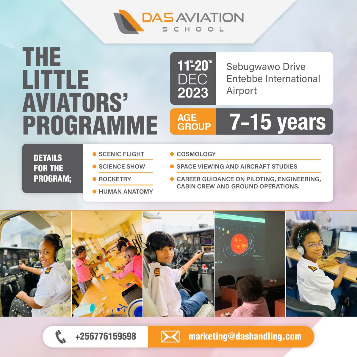 Calling all young aviators aged 7 to 15! Don't miss The Little Aviators' Programme this December, where you'll learn about aviation, explore careers, and have a blast. ✨👩‍✈️ #YoungAviators #December2023 #AviationEducation