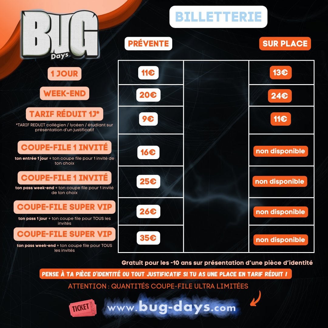 BUG_Days's tweet photo. 😱
Oui ! Les #BUGDays sont dans 20 jours !!!!!!! 🥳
Alors on te partage aujourd'hui quelques infos pratiques qui te sont utile pour préparer ta venue 🥰 https://t.co/ILKURJ2ImN