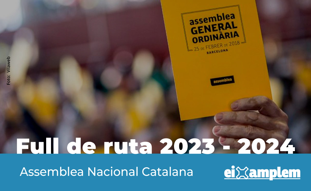 ⬛⬜ FULL DE RUTA 2023 - 2024
Assemblea Nacional Catalana

El Nou Full de Ruta de l'Assemblea Nacional Catalana.

🌐 bit.ly/46vqpMF

#SomLaForçaQueTotHoMou #LluitemiGuanyem la #independència! #Eixamplem