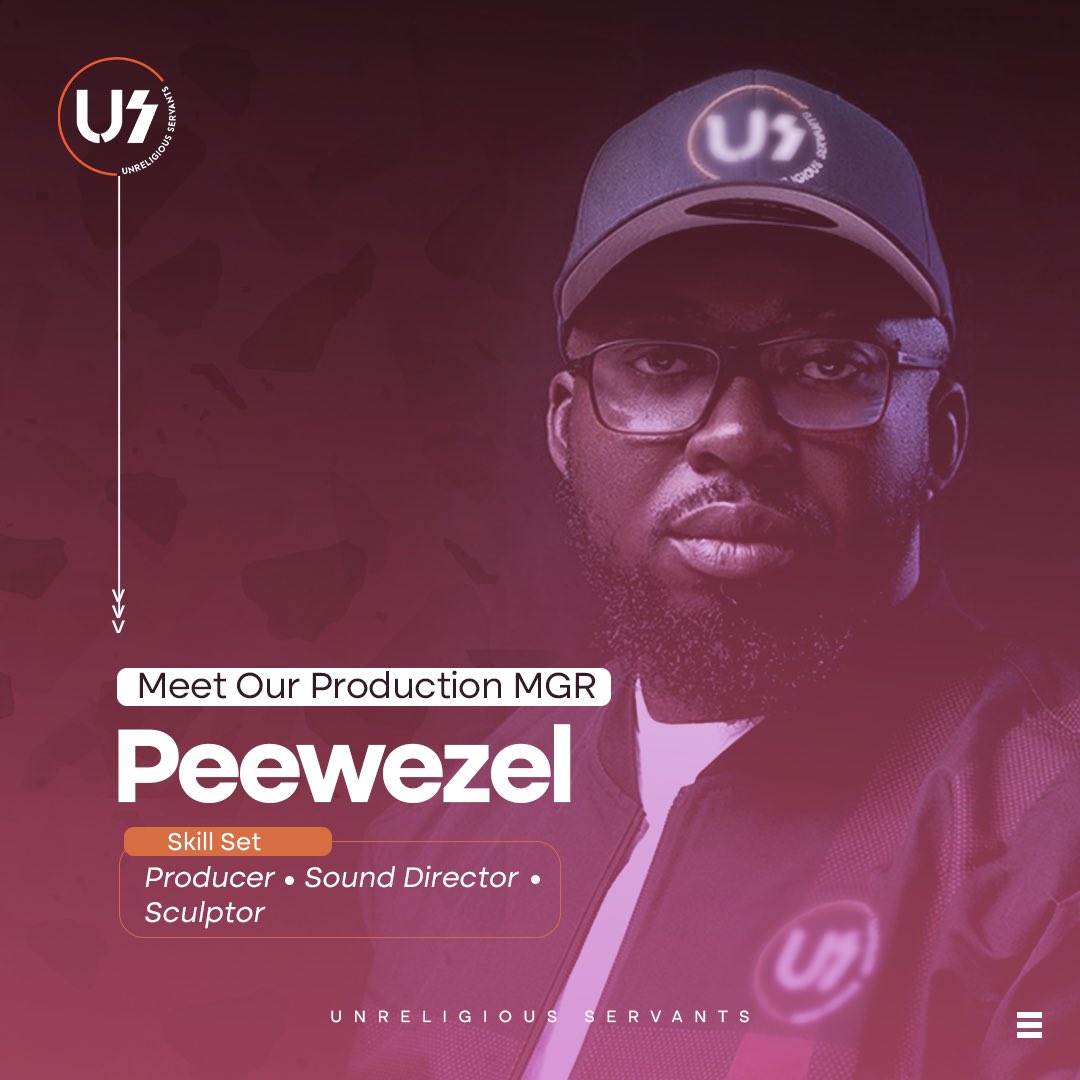 UnreligiousS's tweet photo. Meet our Production Manager, Peewezel
-
Introducing the @UnreligiousS family!
-
We are creatives, evangelizing with music to help the needy or underprivileged.
-
#Unreligiousservants #JesusOurLife #CreativesforJesus https://t.co/OIBsb2dMxH