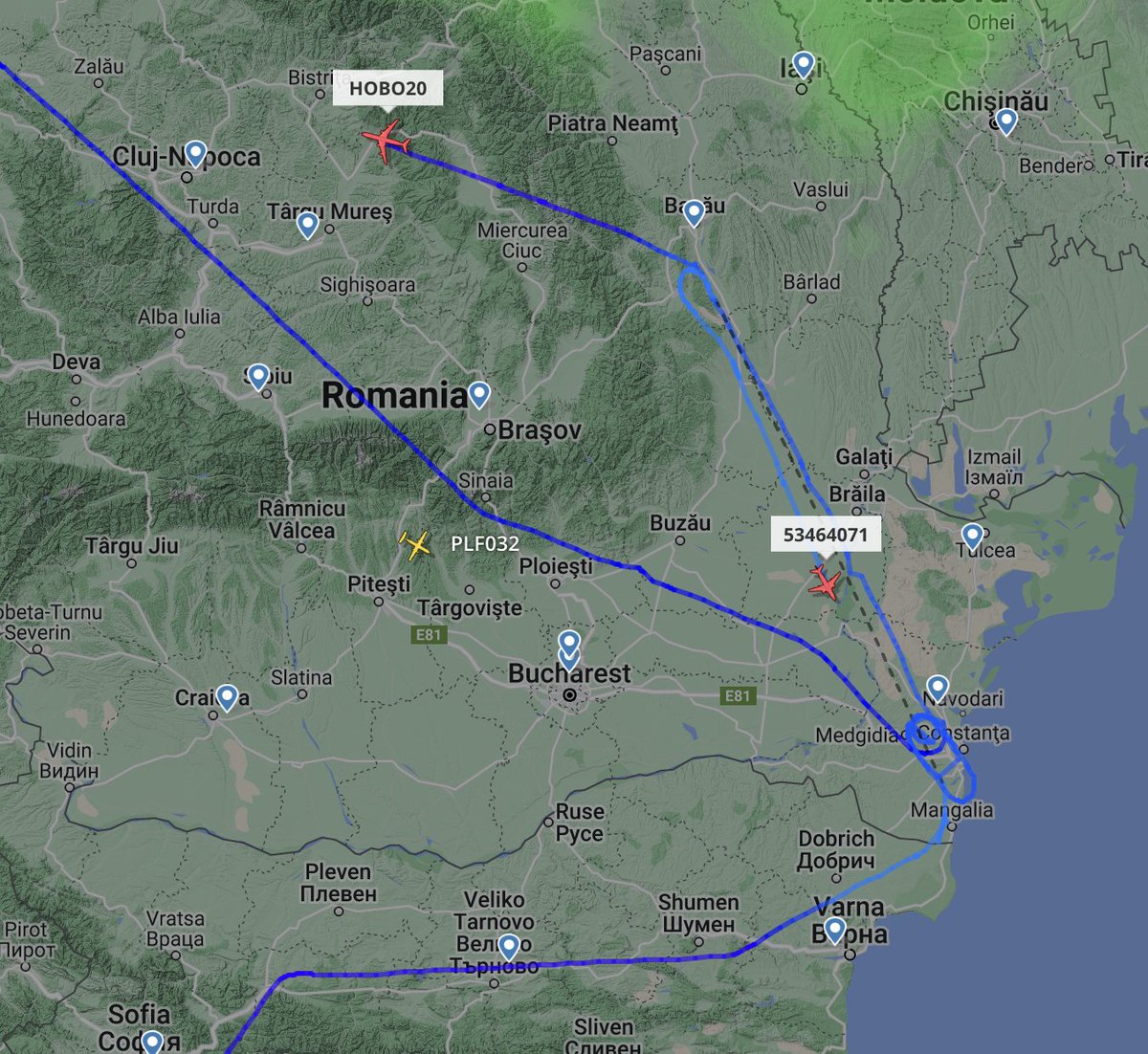 TheSnoopySnoop's tweet photo. Very nice to see full details on the Poseidon on tracking this morning over Romania
#53464071 P-8A Poseidon 168856 #AE57BC US Navy
up from Sigonella taking on gas from....
#HOBO20 KC-135 58-0100 #AE04FE USAF which came over from Mildenhall
#avgeek #planespotting https://t.co/oqPZSiiKK6