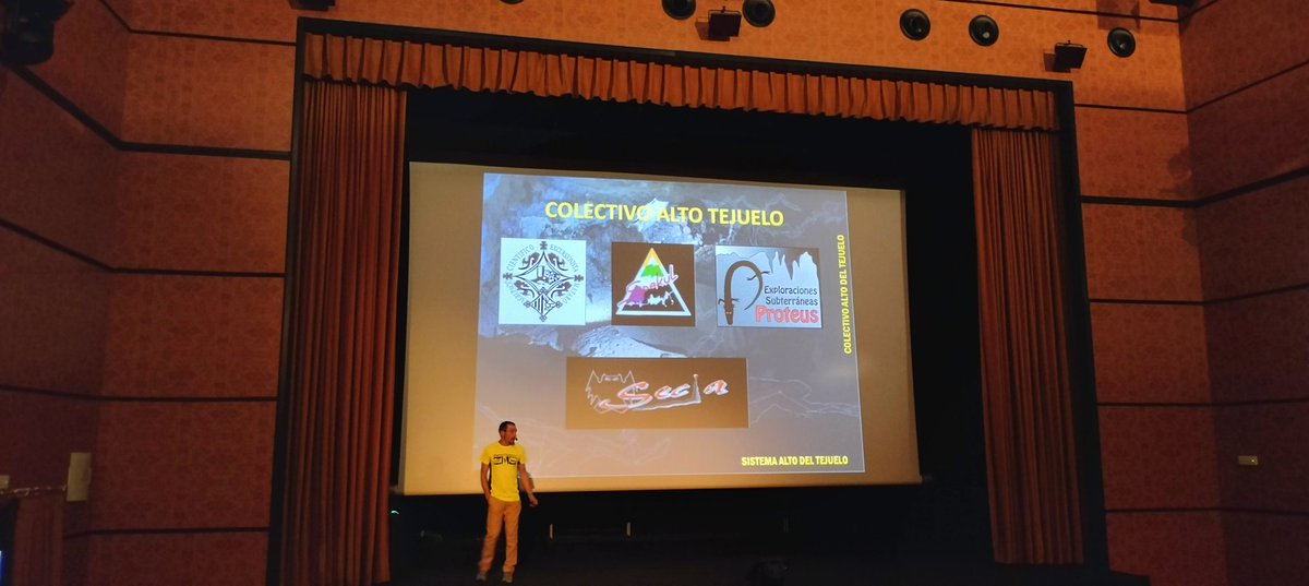 Álvaro de la Fuente, del grupo #Proteus nos presenta las exploraciones en el sistema del Alto Tejuelo, pasando, presente y pasado, en el congreso #EspeleoPirineosIV 
#speleology #espeleologia