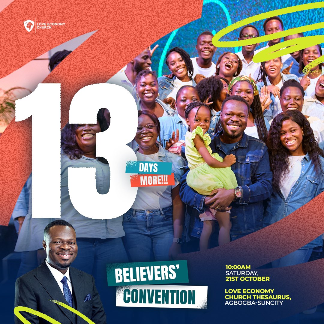 BishopIsaacOti's tweet photo. โOh, how wonderful, how pleasing it is when Godโs people all come together as one!โ
Psalms 133:1 ERV
Dear brother, dear sister, it is time for us to come together!!! ๐ค๐๐ซ
13 days more!!! ๐ฅณ๐ฅณ๐ฅณ๐ฅณ๐ฅณ๐ฅณ
#bishopisaacotiboateng #loveeconomychurch #accratwitter #believers #accra https://t.co/4DZenJAE5L