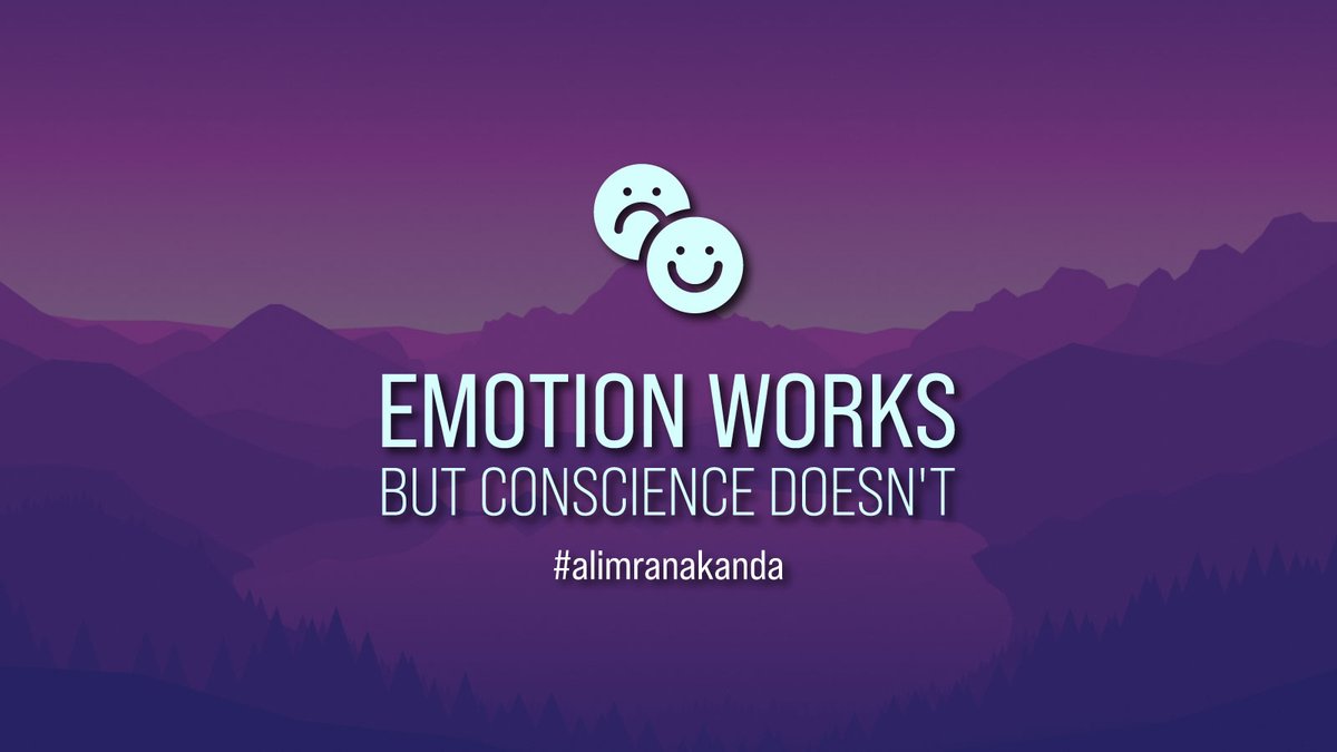 alimranakanda's tweet photo. #Emotion works, but #Conscience doesn't.

#alimranakanda https://t.co/yvc5TNfA5o