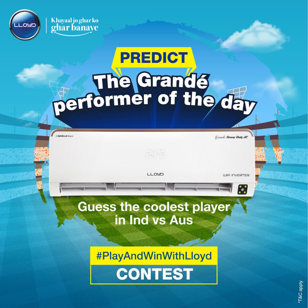 #ContestAlert The Grandé performer is the one who puts on the best show, the man of the match.

#PlayAndWinWithLloyd Give your best guess and get a chance to win an amazing gift voucher.

#Lloyd #KhyaalJoGharKoGharBanae

T&amp;C: bit.ly/3PMOFlP