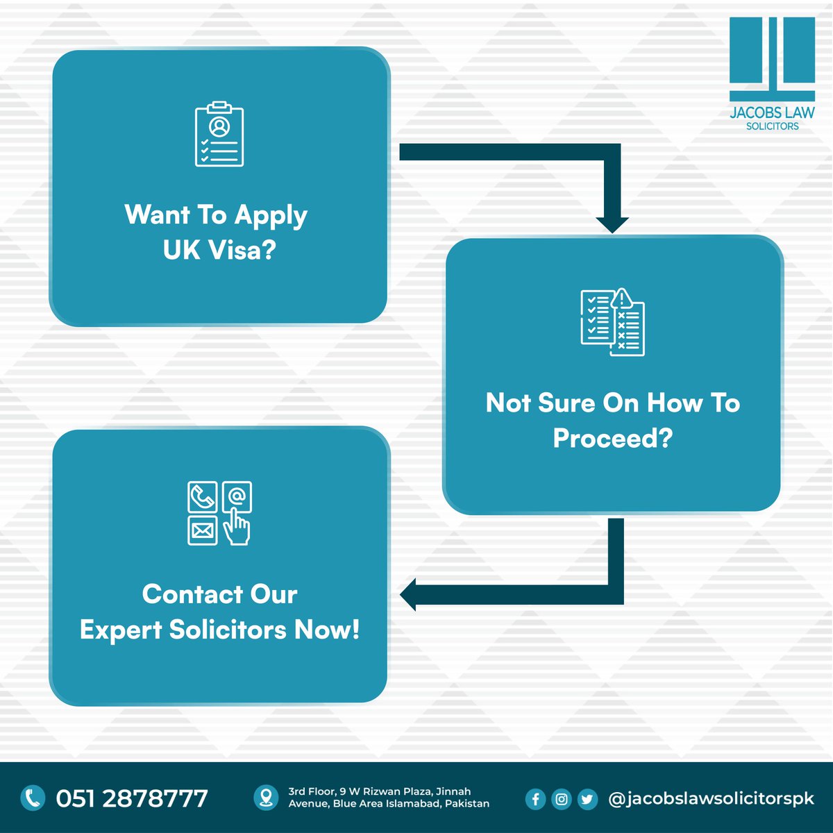 jacobslawpk's tweet photo. We believe the key to providing a successful legal experience to our clients are by prioritising their best interests first, and ensuring we are available to help and assist every step of the way.
𝐖𝐡𝐚𝐭𝐬𝐀𝐩𝐩:
+923460573438
#JacobsLaw #JacobsLawSolicitors #studyinUK #law https://t.co/ax0rfORcqq