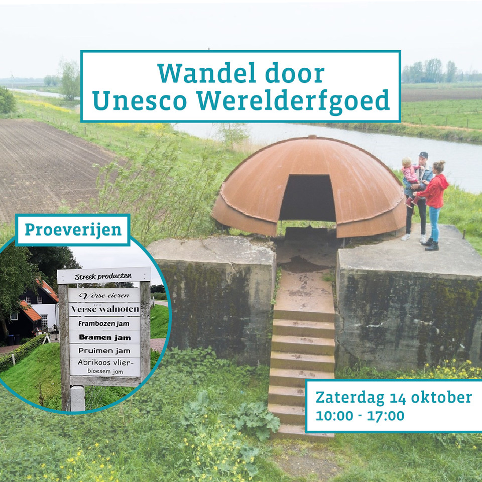 Ontdek de Oude én Nieuwe Hollandse Waterlinie in de Dutch Food Week Altena. Wandel 8 km van Woudrichem naar Fort Altena door Unesco Werelderfgoed: biesboschlinie.com/wandelroute-df… Onderweg kom je langs molens en bunkers en bijzondere proeverijen. Neem kosteloos het treintje terug.