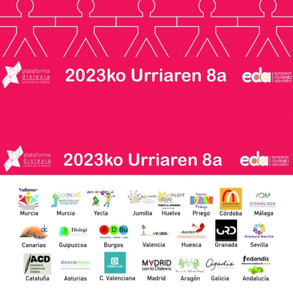 Dislexia agerian jartzen

ES/ Visibilizando la dislexia 
 
#diadeladislexia #dislexiaeguna #urriak8 #8deoctubre