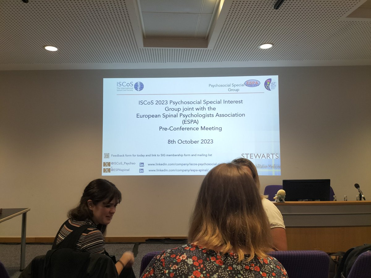 Enjoying my first spinal cord injury conference with @emma_toland. Really interesting talks in the psychosocial SIG workshop @ISCoSmeetings @ISCoS_Psychsoc @ESPAspinal #iscos2023