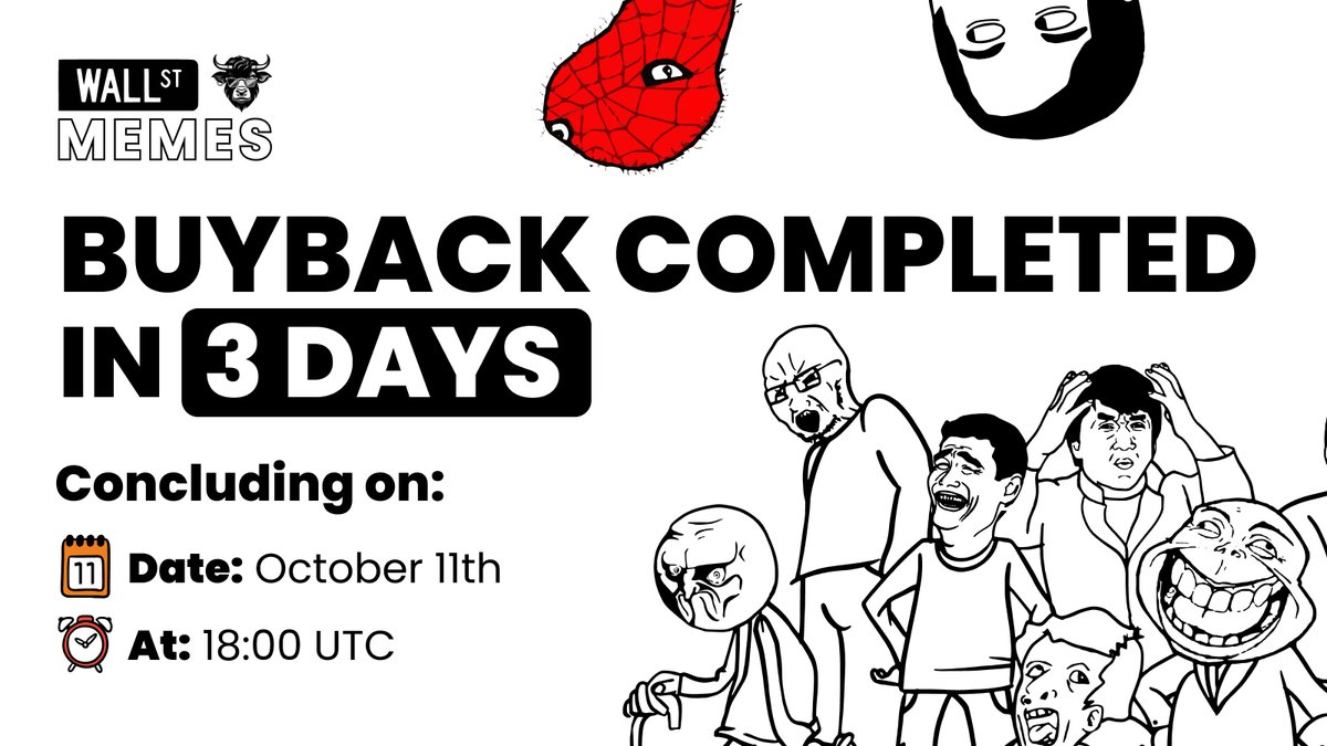 3 DAYS TO GO UNTIL A MASSIVE $1M OF BUYBACKS IS COMPLETED! 🔥 

$WSM  🚀

Buy Now ➡️ bit.ly/Twitter_WSM_BUY