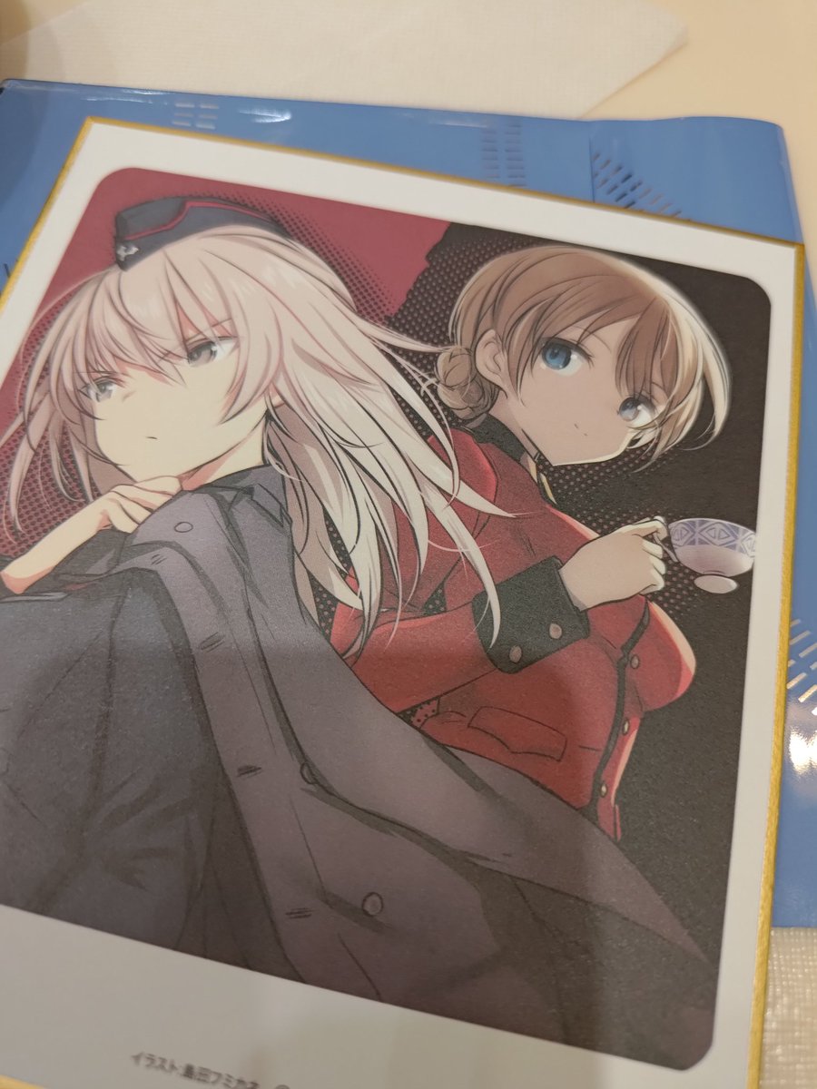 ダージリン(ガルパン) ,逸見エリカ 「珈琲ジリンと三井カリエでした 」|すてきなAWAのイラスト