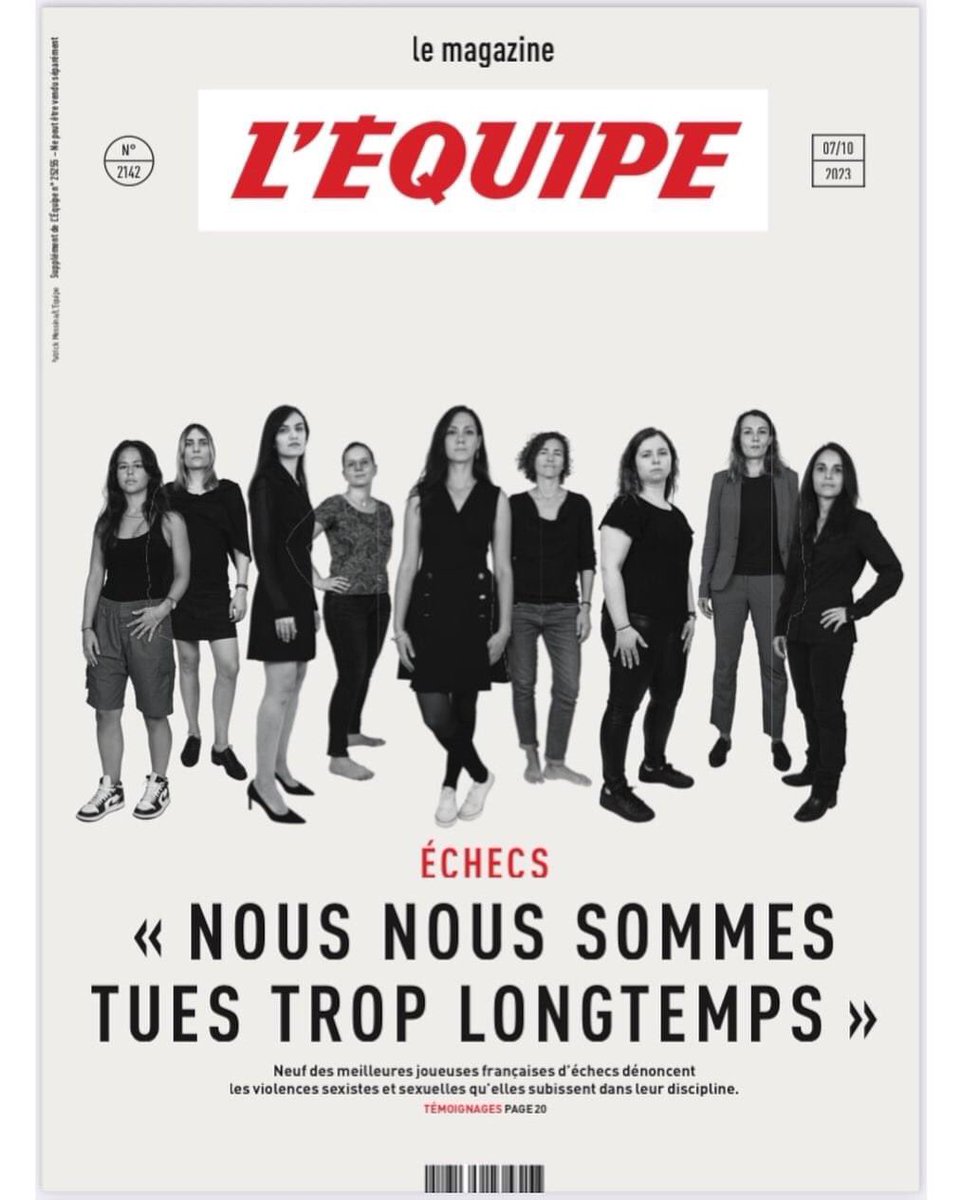 Comme tant de sportives en France, #SeAcabó ici aussi !!! 
Total soutien mesdames <a href="/nousjoueuses/">Nous, joueuses d'échecs</a> et bravo pour votre courage collectif car il en faut particulièrement dans le #sport… 
#MeTooSport