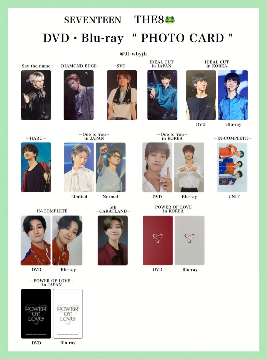 im0126ny's tweet photo. seventeen セブチ Blu-ray IDEALCUT SVT HARU Ode to you トレカ 交換
譲 ジョンハン バーノン ホシ ウジ
求 同種ミンハオ>ドギョム
ジョンハンホシはバーノンとまとめて交換してくださる方優先させていただきます。
郵送または都内手渡し交換希望です。
条件合う方リプライお願いいたします☺︎ https://t.co/5AYROvNxaW