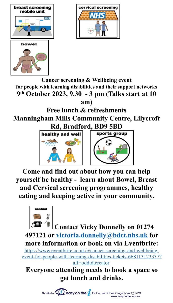 ExclusivelyInclusive (@excinclusive) on Twitter photo A reminder of our Happy Mondays Together dates til end of the year
*No Happy Mondays tomorrow*
Places left at Bradford wellbeing event about reducing health inequalities for people with #LearningDisabilities 
Find out how to look after your health&wellbeing & try fun sports A reminder of our Happy Mondays Together dates til end of the year
*No Happy Mondays tomorrow*
Places left at Bradford wellbeing event about reducing health inequalities for people with #LearningDisabilities 
Find out how to look after your health&wellbeing & try fun sports
