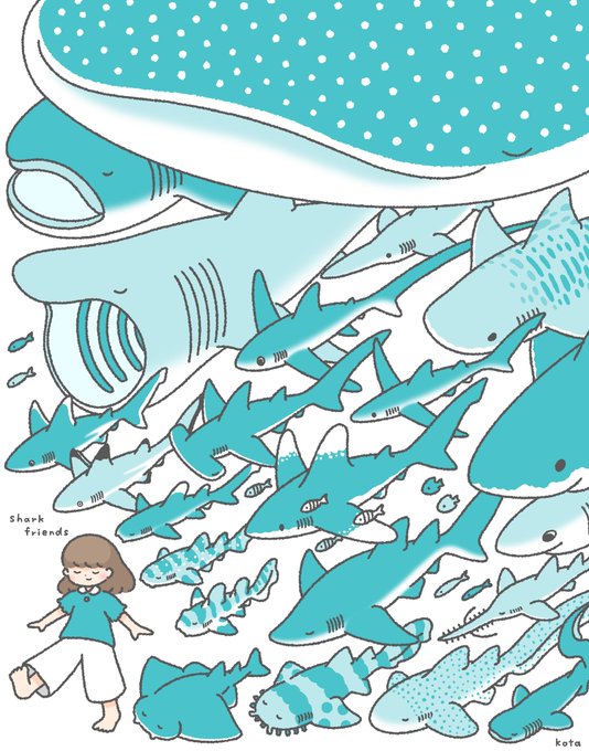 「1girl shark」 illustration images(Latest)