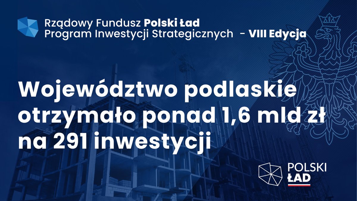 PodlaskiUW's tweet photo. ✅ Naprawa dróg przy granicy, termomodernizacja budynków użyteczności publicznej, nowe hale sportowe czy budowa stacji uzdatniania wody - #podlaskie samorządy przeprowadzą inwestycje, na które otrzymały ponad 1,6 mld zł dofinansowania!

➡ Więcej: https://t.co/EsnpYAq1ZD https://t.co/jQwteJEQbE