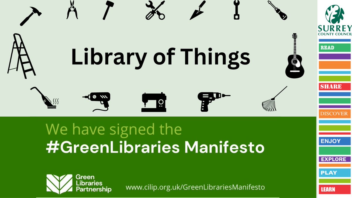 As Green Libraries Week draws to a close, we are delighted to announce that this past week saw the launch of not one, but two brand new Library of Things. These ventures aim to help people save money and reduce waste by affordably renting out useful items. 1/5