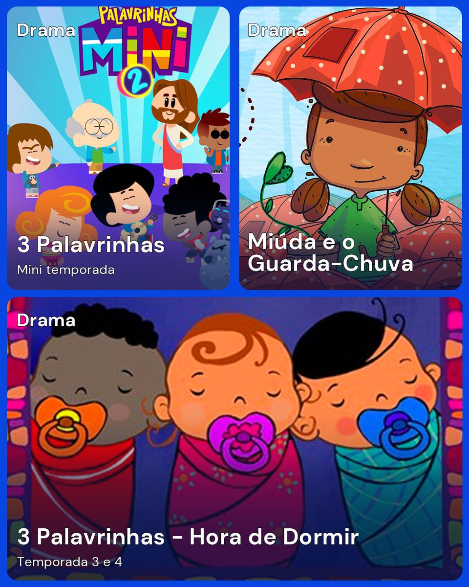 bandplay's tweet photo. Já ativa o modo infantil e traz seu pequeno pro app. 📺

#BlueWaterHigh
#GaleraDoSurf
#MuídaeoGuardaChuva
#3Palavrinhas https://t.co/HdQE9ijeQE