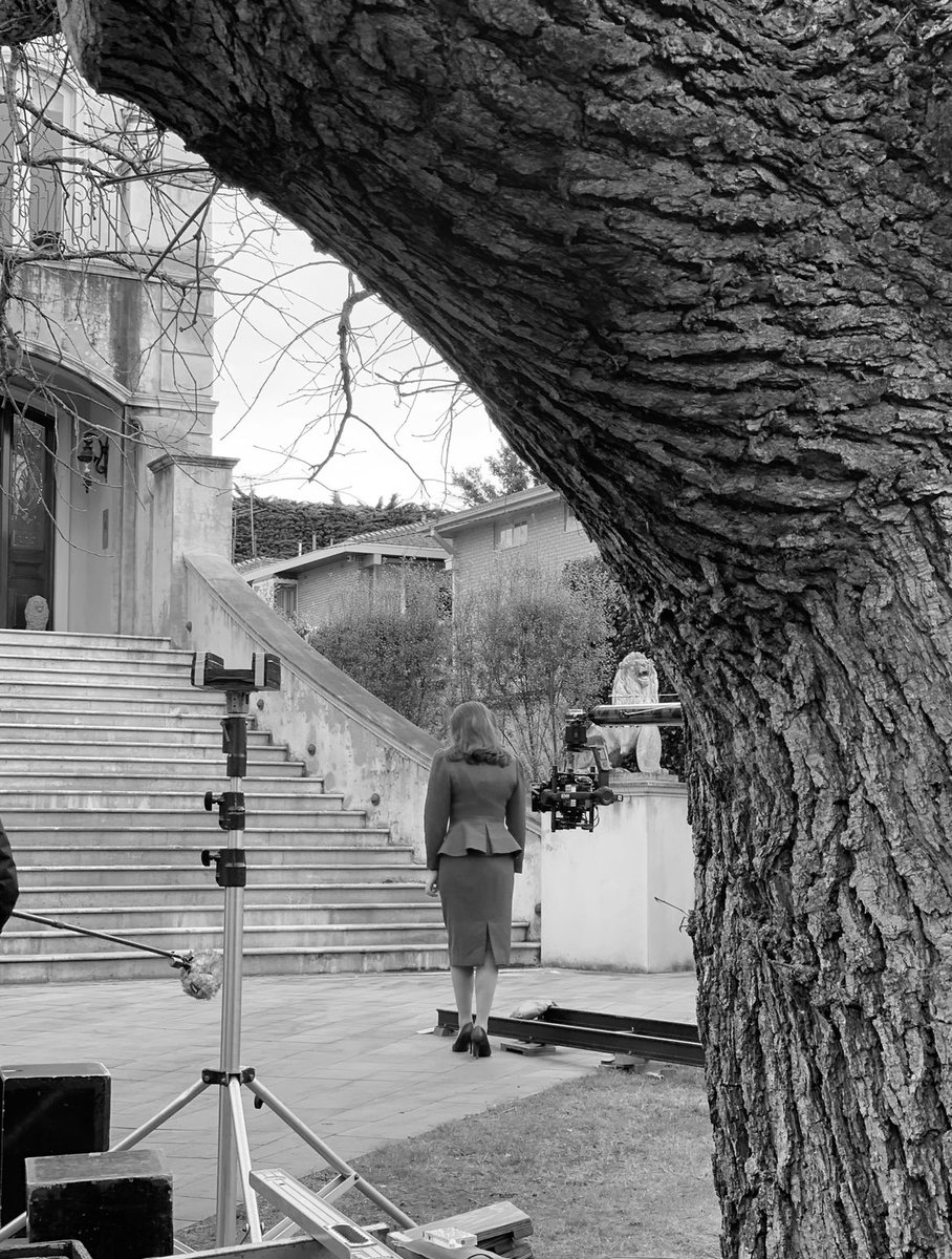 MrMichaelLucas's tweet photo. Anna Torv about to shoot that climatic crane shot following Helen up those stairs… The actress prepares. Pic by @emmamakesfilms #TheNewsreader https://t.co/kU8I0zks3K