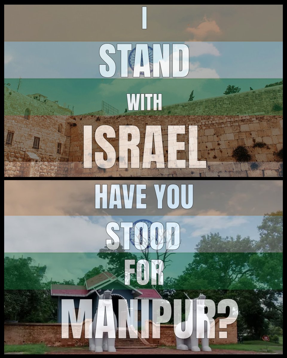 Dear Indians, while you are captivated by the vi0lent and terr0r activities  in #Israel .

The Vi0lence in Manipur has been going for the Past 5 months with 
#ChinKuki Terr0rists from Myanmar and Bangladesh along with some #ChinKuki Terr0rists of Manipur have been Waging a WAR