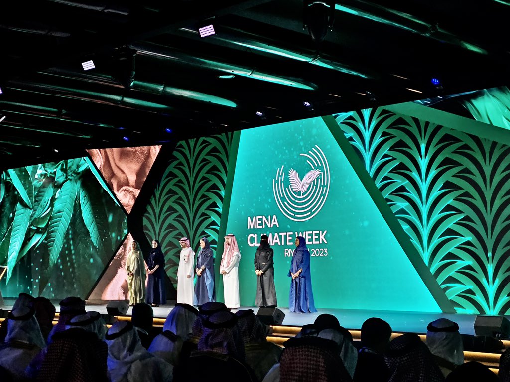UNICEFGulf's tweet photo. Live from Riyadh! 🇸🇦

Today marks the opening of #MENAClimateWeek, where leaders from across the world are coming together to tackle the urgent climate crisis.

Every child deserves a healthy planet. Let's take action today for a sustainable &amp; brighter tomorrow. #ClimateAction https://t.co/VXEZmgCfBx