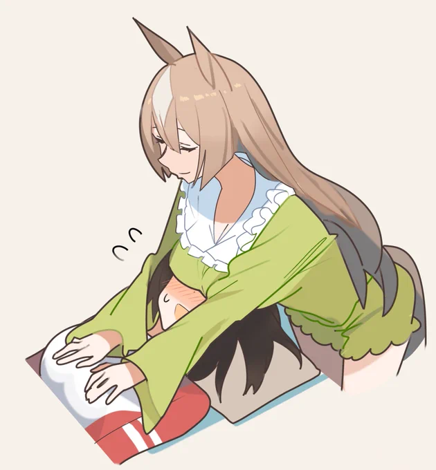 「ダ、ダイヤちゃん。これってどういうマッサージなの??(無垢)」 #キタサンブラック #サトノダイヤモンド #ウマ娘プリティーダービー #ウマ娘