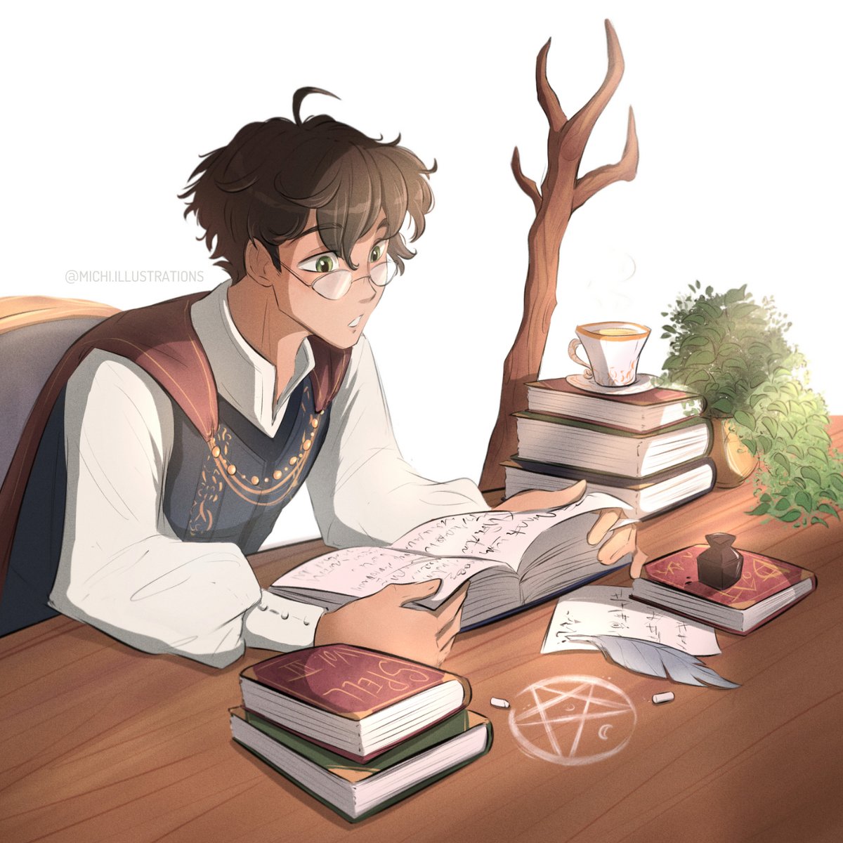 michela_fiori's tweet photo. DAY 08 Books
Just studying some spells β¨π
#mysticalwitchtober2023 #witchtober2023 #bookspell #witchtober #drawingchallenge #inktober #inktober2023 #drawtober #witchaesthetic #digitalillustration #characterart #characterdesign #drawing #clipstudiopaint #procreate https://t.co/rPcExDFeZ1