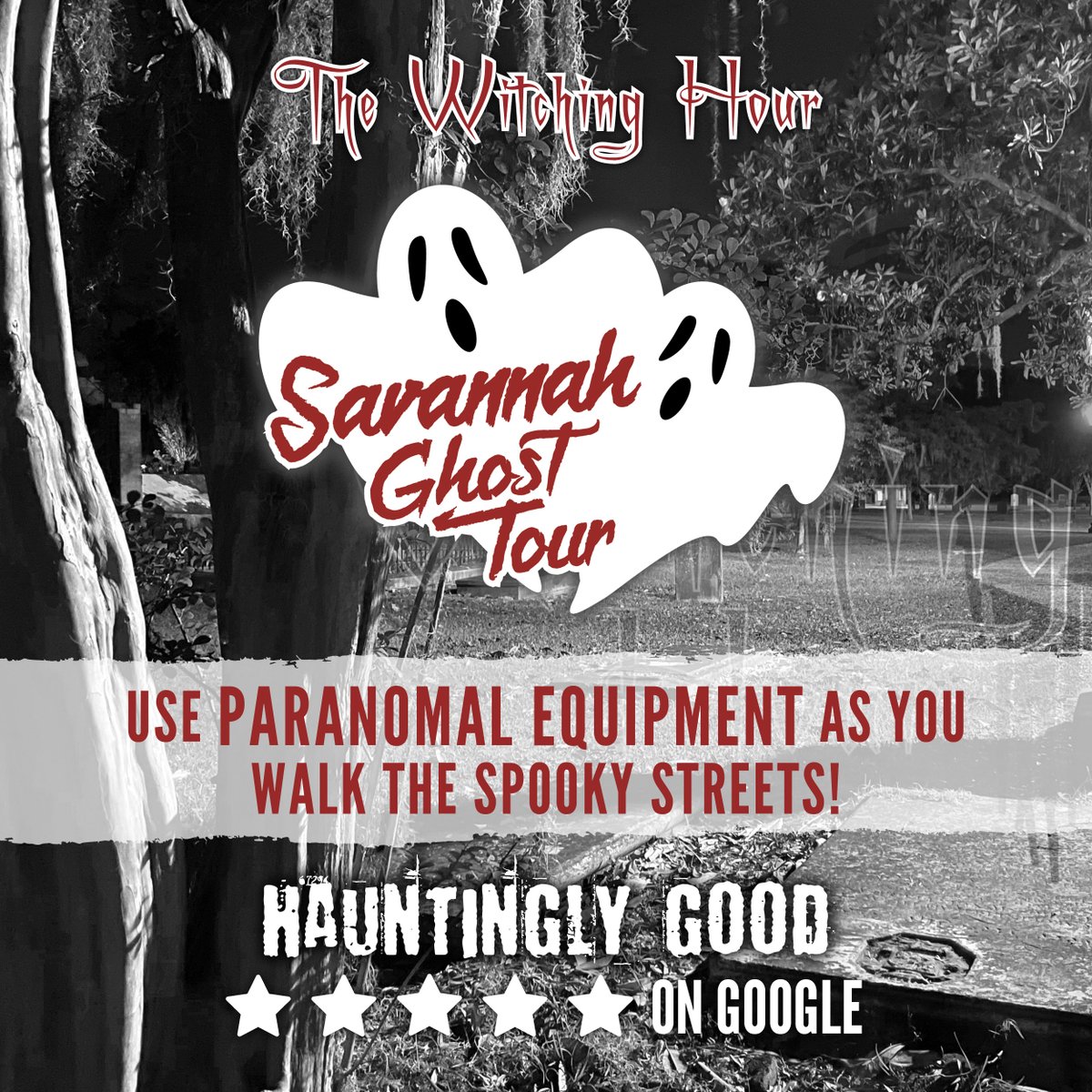 WitchingHourSav's tweet photo. It's a spooktacular Sunday in #Savannah! Join our guide, the brilliant Brigid, as she regales you on ghosts and things that go bump in the night. Be quick - the 8pm tour has nearly sold out! Book at https://t.co/QKU461N3sQ
#ghosts #haunted #visitsavannah #paranormal #spooky https://t.co/JrEMjG877t