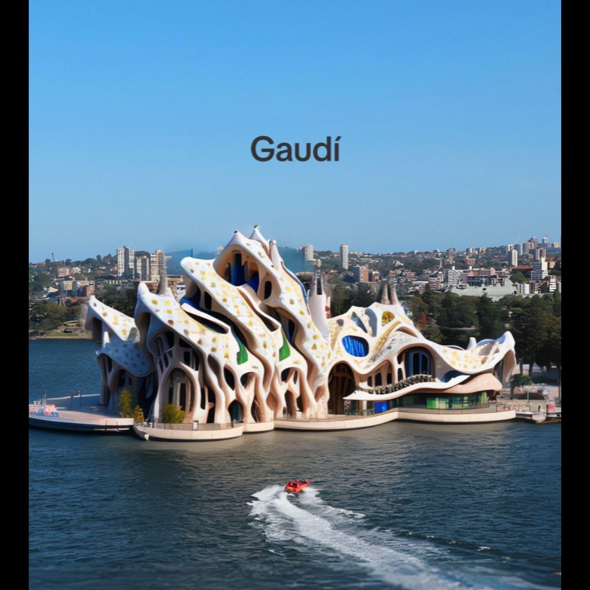 (1/2) As it celebrates its 50th birthday this year, the Sydney Opera House has been reimagined using AI as if it were designed by different architects. Which one is your favourite?