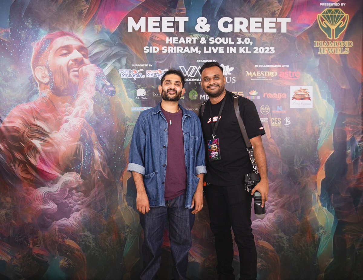 Had a privilege to shoot <a href="/sidsriram/">Sid Sriram</a> concert for the 5th time. Thank you for having us📸.