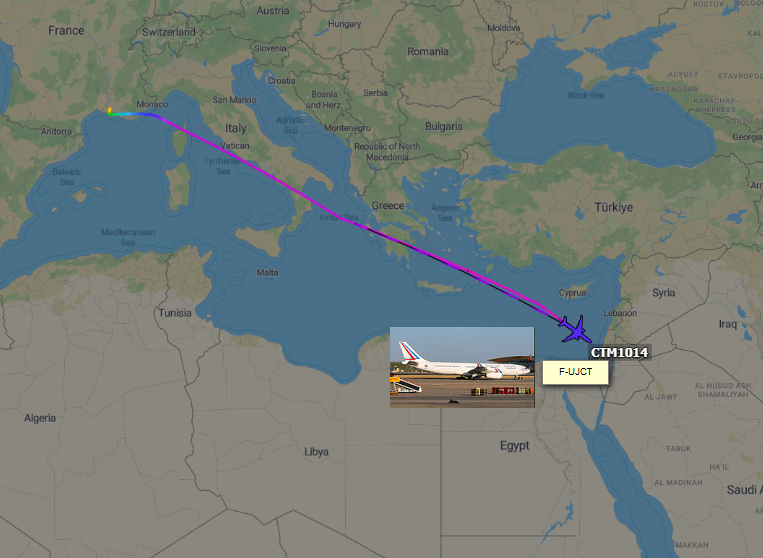 CH_LEBAD's tweet photo. Un AIRBUS A-330-200 des #FAF🇫🇷 s'apprête à atterrir sur la base arienne Al Zarqa près d'Amman🇯🇴 provenance Istres 
F-UJCT  #CTM1014 https://t.co/bXKagk2h1s