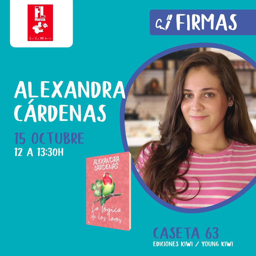alexandraaemm's tweet photo. ¡Nos vemos en Murcia! Queda una semana para vernos en la feria 🥹❤️
.
☘️🦜 En la caseta de @edicioneskiwi @flibromurcia
#feriadellibrodemurcia #lalogicadelosloros #edicioneskiwi #kiwilibros #premiokiwira #firmadelibros #alexandracardenas #romanticacontemporanea #novelaromantica https://t.co/XS5qjEwJNp