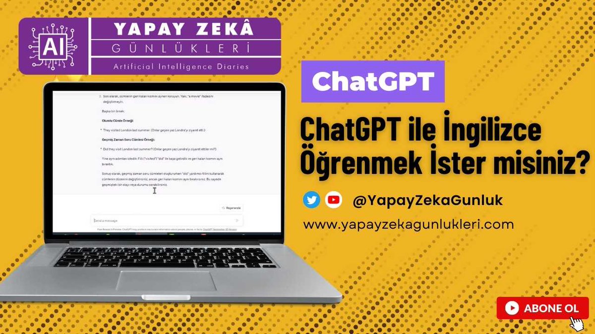 ChatGPT ile çok kolay bir şekilde İngilizce öğrenebileceğinizi biliyor muydunuz?

Sadece İngilizce de değil! İstediğiniz her dili öğrenirken ChatGPT'yi kişisel asistanınıza dönüştürebilirsiniz.

İşte birkaç örnekle dil öğrenirken ChatGPT'yi nasıl kullanacağınızı gösterdim;